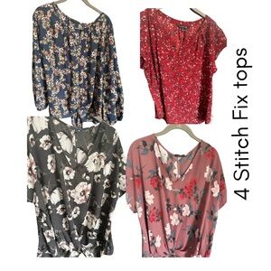 4 tops from Stitch Fix- XL West Kei and 41 Hawthorn